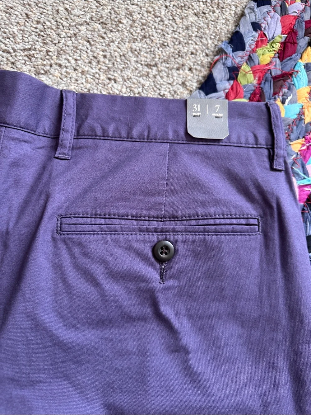 NWT J.Crew 7” Chino Short in Purple Twilight Men’s Size 31 Preppy Summer ASO TV